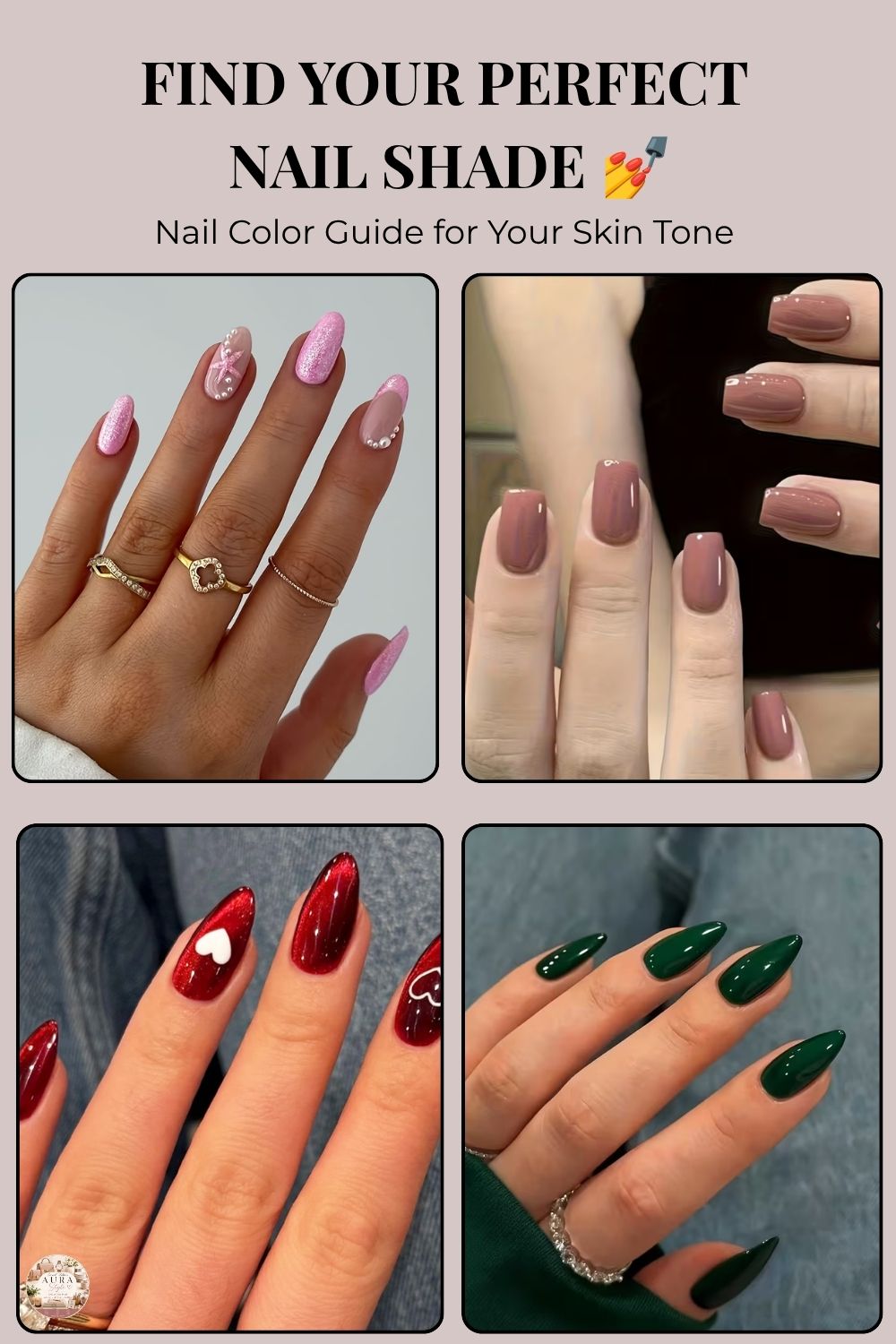 Find your perfect nail shade color guide for your skin tone